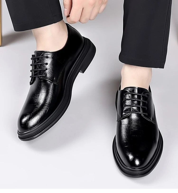 Lossac Business, Aumenta Altura 5 cm Sapato Social em Couro Preto