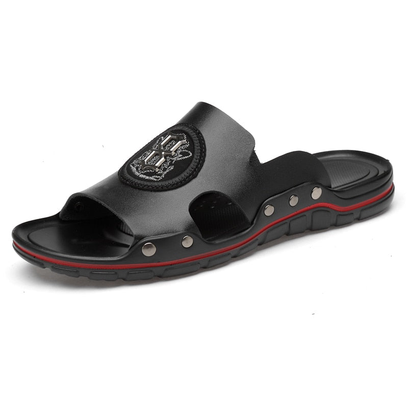 Sandália de Couro Legítimo Slip