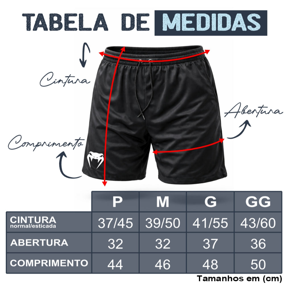 Bermuda Compressão 2em1 VENUM PRO FIT Masculina DryFit