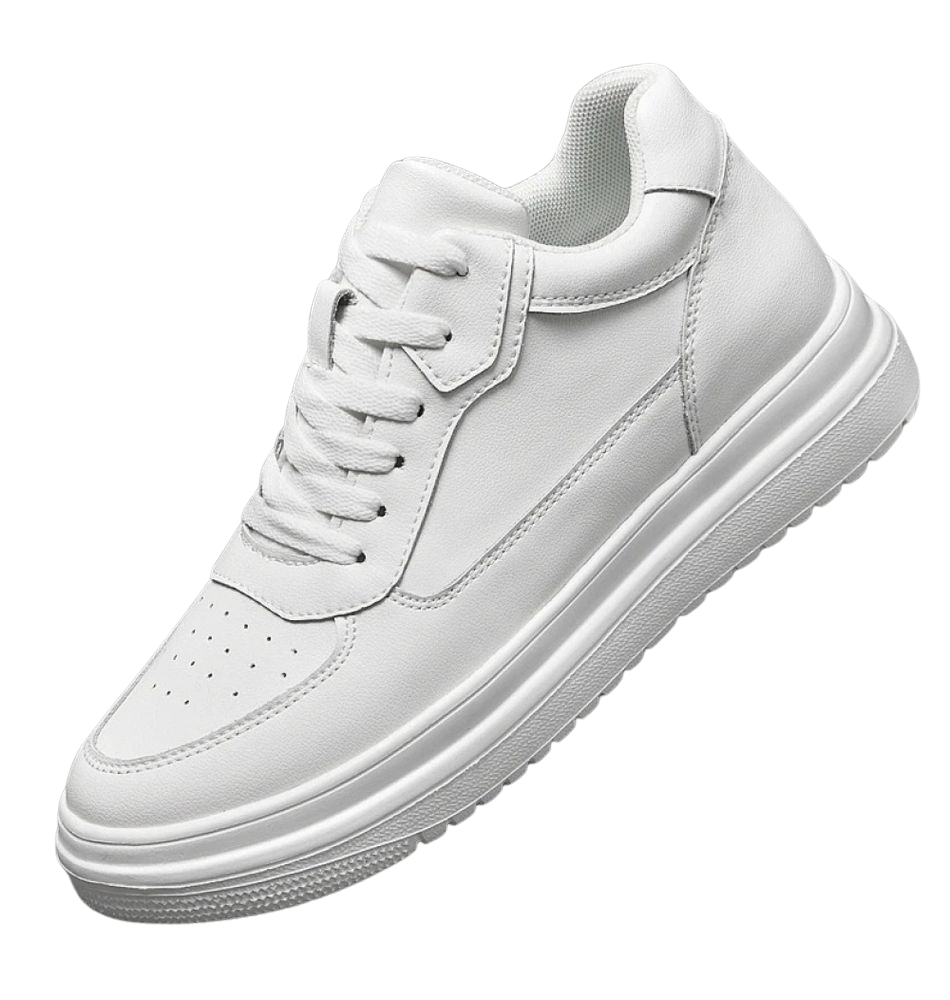 Lossac Casual Couro Wind Tênis Aumenta Altura 8 cm - Branco