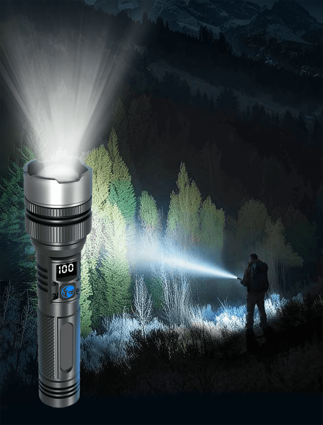 LumenX Pro™ - Lanterna Tática com 20.000 Lúmens