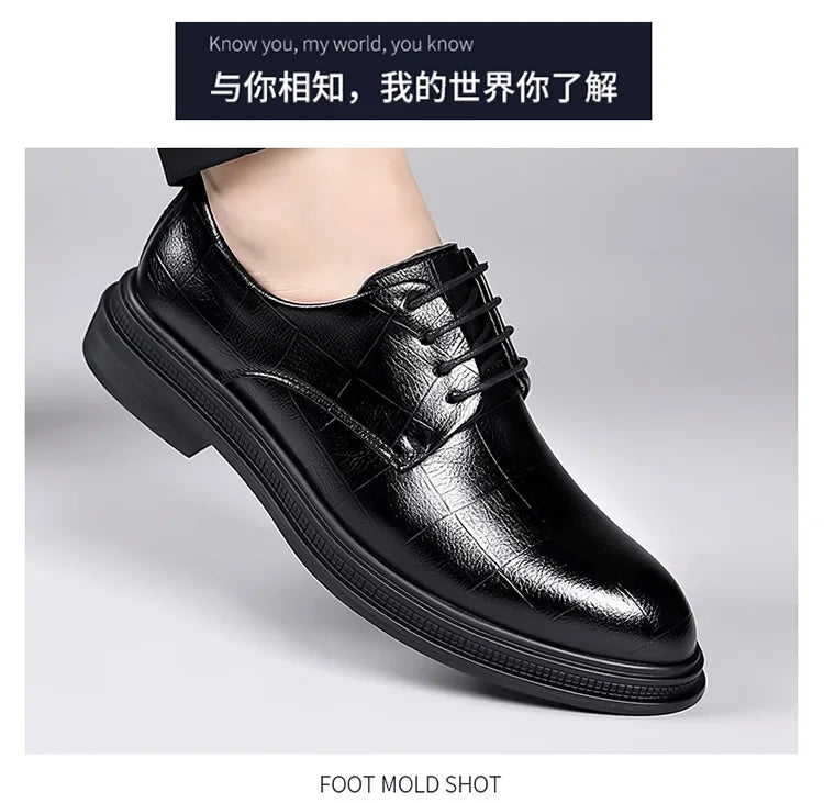 Lossac Business, Aumenta Altura 5 cm Sapato Social em Couro Preto