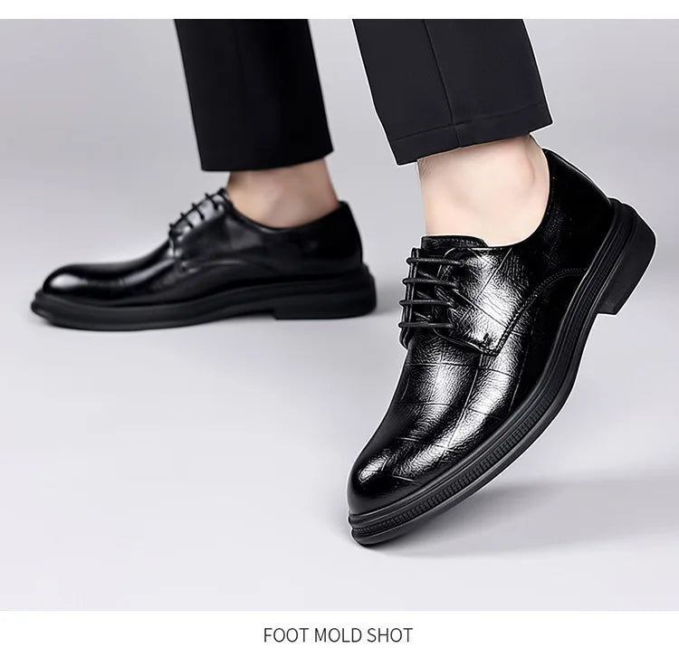 Lossac Business, Aumenta Altura 5 cm Sapato Social em Couro Preto