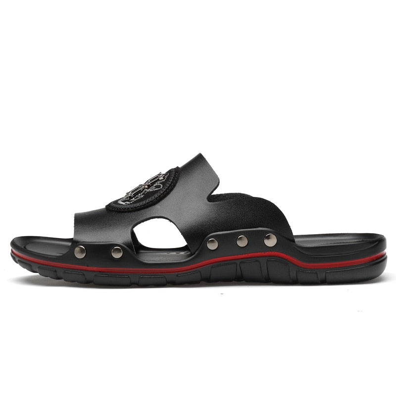 Sandália de Couro Legítimo Slip