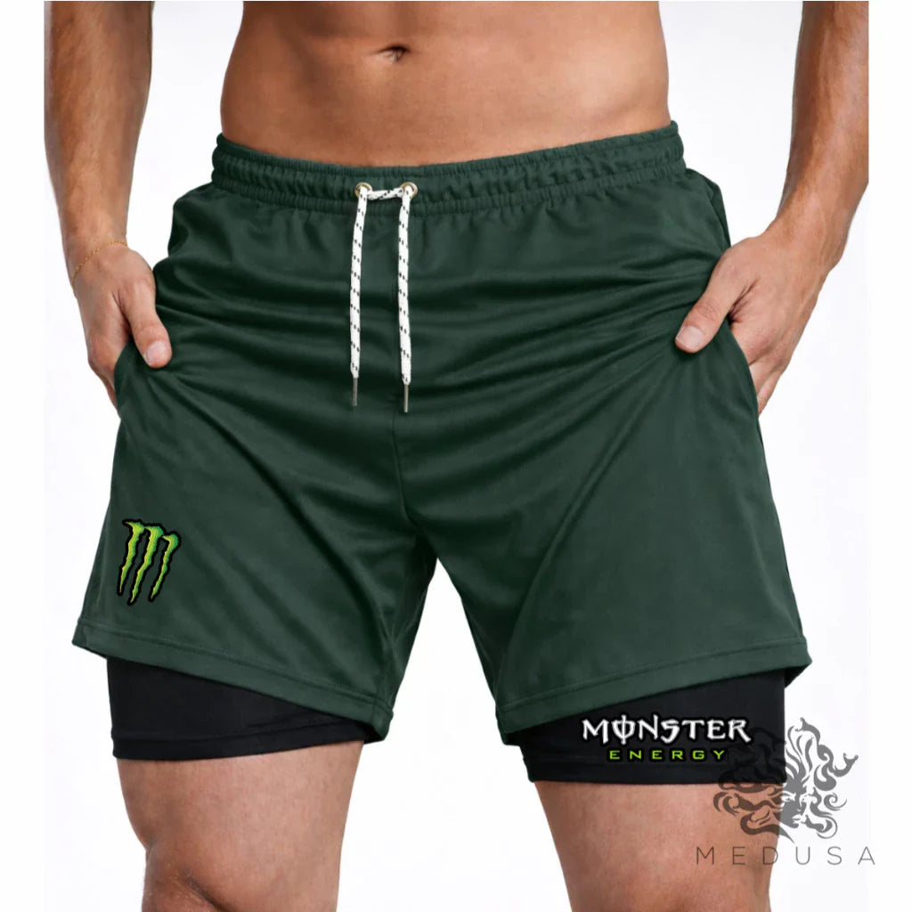 Bermuda Compressão 2em1 MONSTER PRO FIT Masculina DryFit