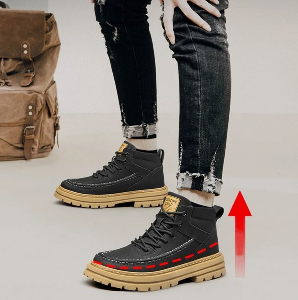 Lossacc Ank Light Bota Aumenta Altura 7 cm - Preta