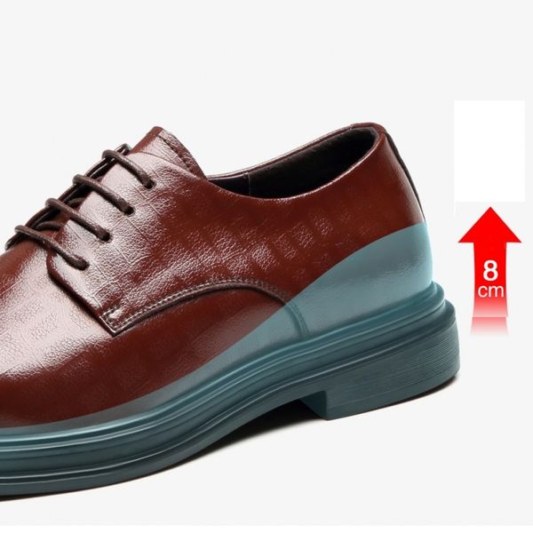 Lossac Business, Aumenta Altura 3 cm Sapato Social em Couro Marrom