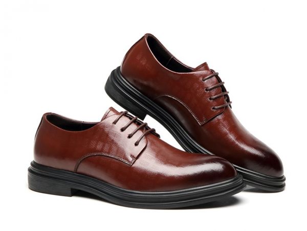 Lossac Business, Aumenta Altura 3 cm Sapato Social em Couro Marrom